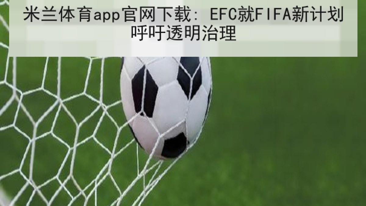 米兰体育app官网下载: EFC就FIFA新计划呼吁透明治理